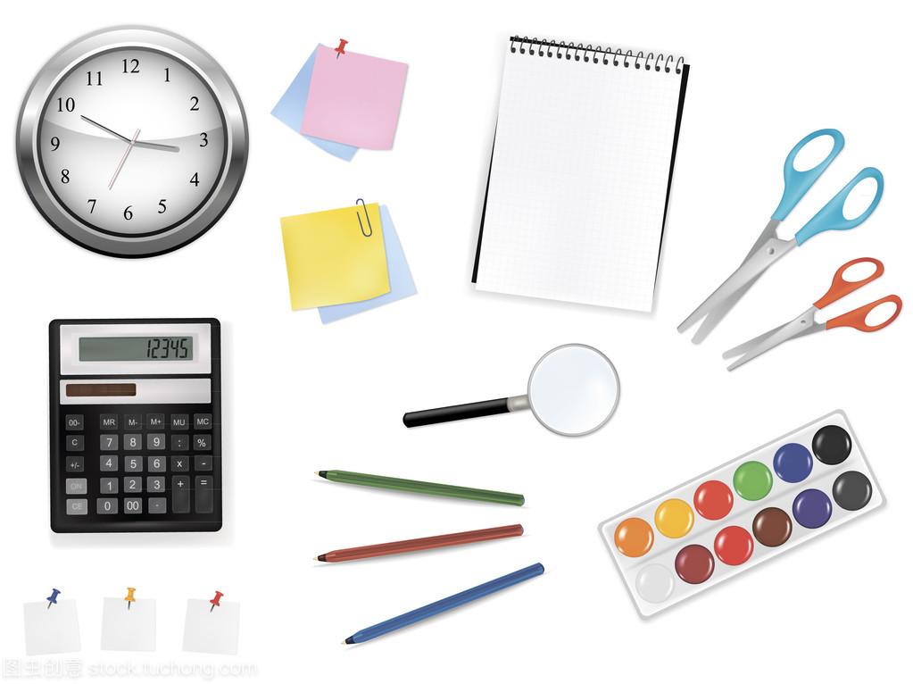 矢量辦公用品 高效與創(chuàng)意的完美融合